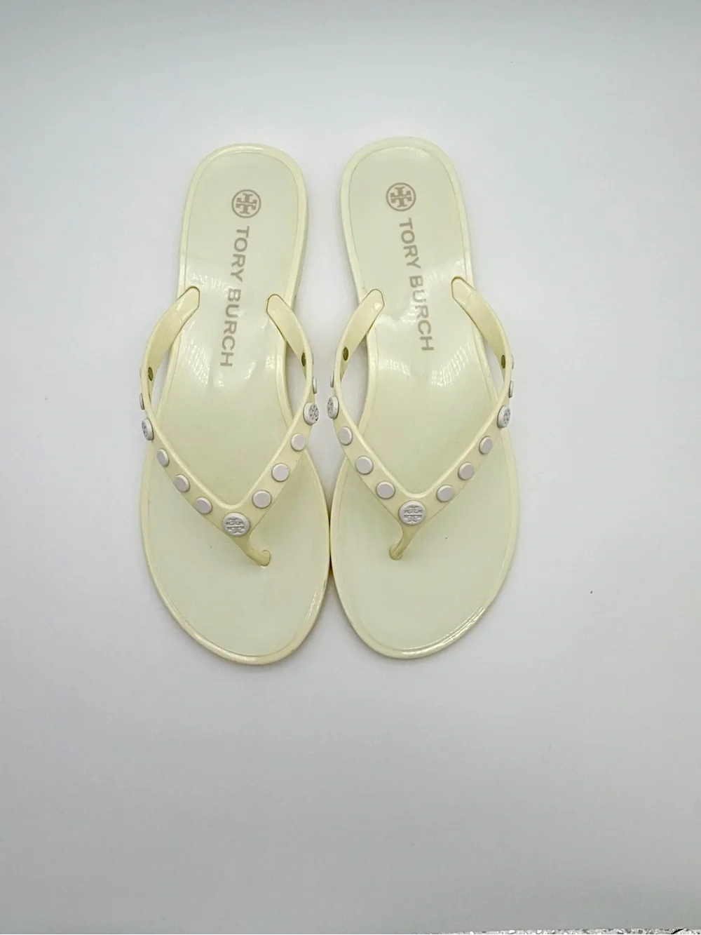 Tory Burch Logo Studded Thong Sandals – Size 9